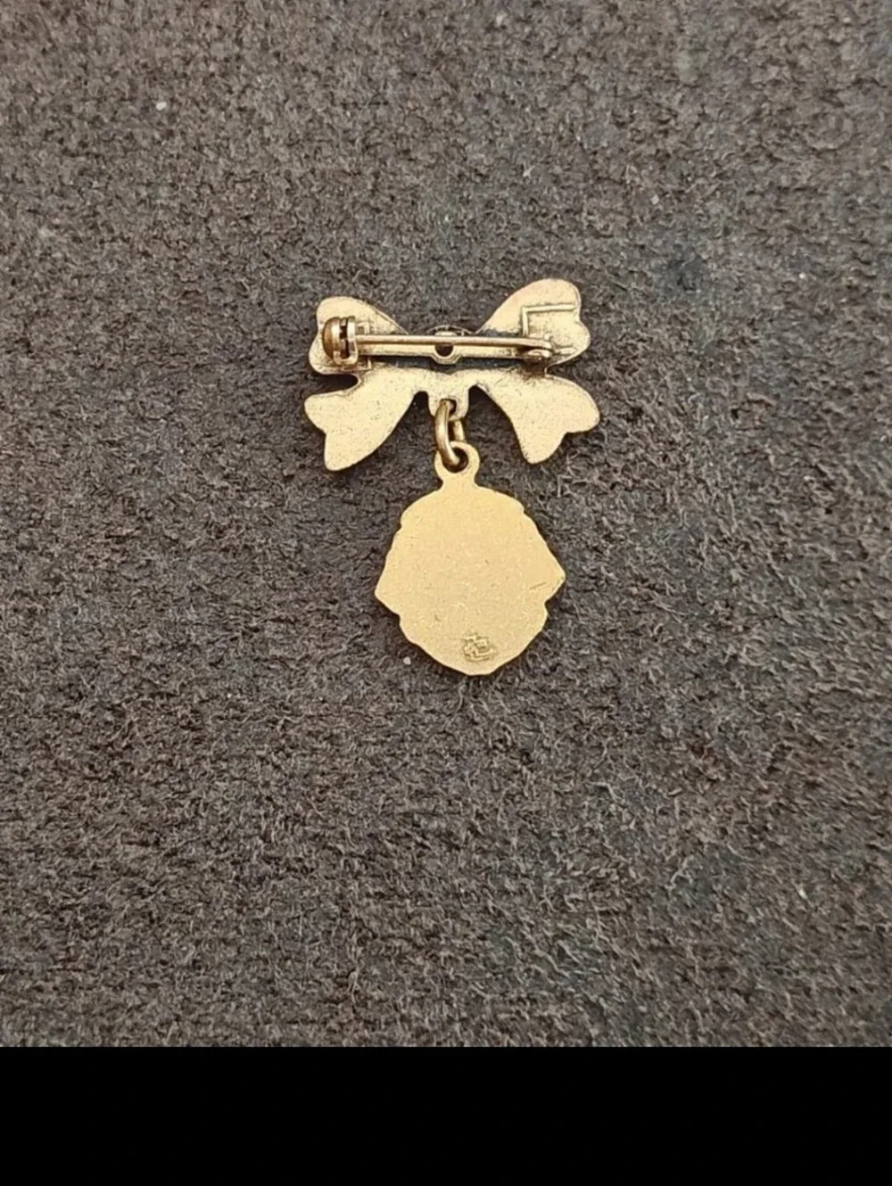 1950s Lions Clubs International Ladies Bow Knot Pin With Dangling Charm